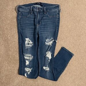 Hollister Ripped Blue Jeggings